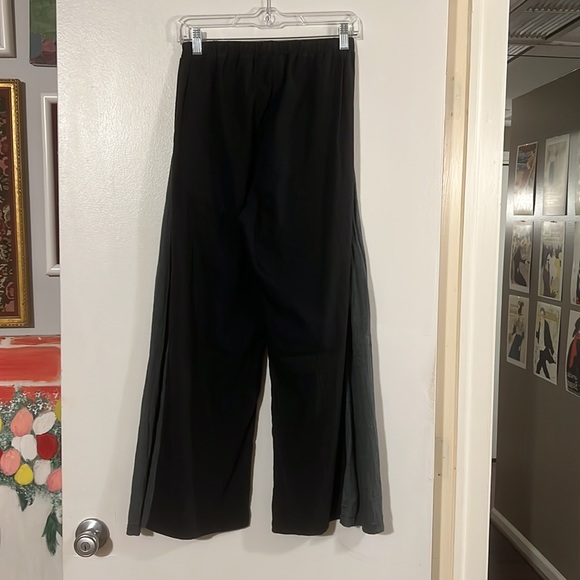 Palma Leone black/gray elastic waist wide leg pants - Picture 5 of 9